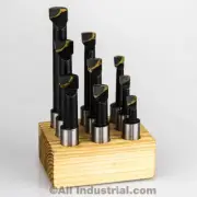3/8" Boring Bar Set Pro Quality 9 Pcs Carbide Tipped Bars 3/8" Shank Lathe Tool