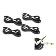 4PCS 3FT 3.5MM AUX AUDIO STEREO CABLES BLACK IPHONE 5 4S IPOD TOUCH NANO SHUFFLE