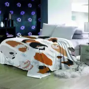 Simple Pig Brown Monkey Light 3D Warm Plush Fleece Blanket Picnic Sofa Couch