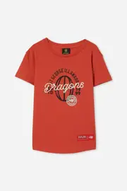 NRL Kids Puff Print Tee Shirt - St George Illawarra Dragons - Toddler T-Shirt