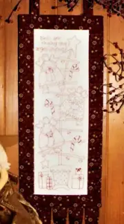 Christmas Quilt Embroidery Tree Stars Candy canes Birdhouse Angels Vintage