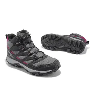 Merrell 越野鞋 West Rim Sport Mid GTX 女鞋 灰 黑 登山鞋 防水 ML037310