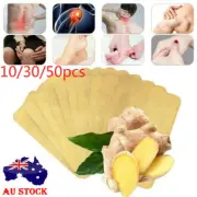 10/30/50Pcs Ginger Detox Patch Body Neck Knee Pad Pain Relief Swelling Foot Care