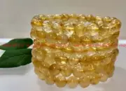 Wholesale 6 Pcs 8mm Quartz Yellow Citrine Crystal Healing Stretchy Bracelet 7.5"