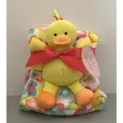 Little Beginnings 30”x30” Soft Security Blanket with Yellow Duck Plush