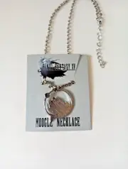 Necklace Final Fantasy XV Moogle Silver Tone Pink Rhinestone New