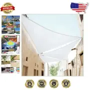 12' Heavy Duty Triangle Sun Shade Sail - UV Block Canopy for Outdoor Comfort
