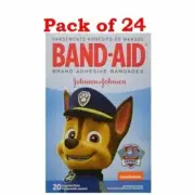 Band-Aid Adhesive Bandages Nickelodeon Paw Patrol Assorted Sizes 20Ct Pack of 24
