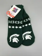 Muk Luks Michigan State Spartans Thermal Slippers Socks, 3.0 Tog Rating.