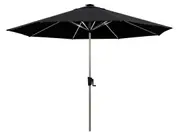 Coolaroo Bondi 3m Round LED Market Umbrella - Black