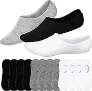 [Bremorou] 6 Pairs Ankle Socks For Women No Show Socks Womens Non Slip Socks Bulk Liner Socks Low Cut Invisible Liner Ankle Socks Cut Ankle Short Anti-Slid Athletic Running Novelty Casual Invisible Liner Socks