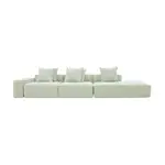 [James Lane] Riley Linen Oatmeal Modular Sofa - 1x Arm, 2x Armless, 1x Right Terminal