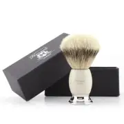 Super Silver Tip Hair Shaving Brush For Men with Handsomely Design Ivory Handle
