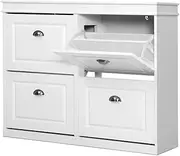 [Artiss] Shoe Cabinet Shoes Storage Rack Organiser White Shelf Cupboard 24 Pairs Organizer Footwear Display Stand Closet Holder Unit Solution Furniture System Space Capacity Design Convenience