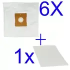 6 Vacuum Cleaner Bags & 1 Filter For Hoover Mode 5000PH 9001PH Action Pets H452