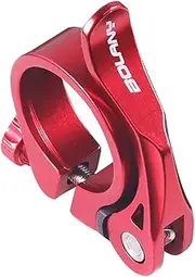Oshhni Bike Seat Post Clamp Seat Tube Clip Aluminum Alloy Parts Bike Seat Clamp, Seatpost Clamp for Riding Mountain Bike Bicycling, Red 31.8mm
