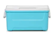 Igloo 48 QT Laguna Hard Sided Ice Chest Cooler, Aqua Blue and White