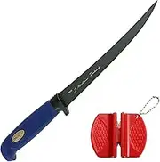 Martef 36 cm Filleting Knife, Blade 23 cm, Coated + Lansky Crock Stick Knife Sharpener/Filleting Knife & Sharpener Combo