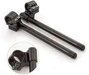 Rzmmotor 36mm 7/8" Motorcycle Aluminum CNC Riser Fork Tube Clip On Handlebar Replaceable Fit for Kawasaki Ninja 250R EX-250 Yamaha XV-920 FJ-600 L Universal Bike Cafe Racer Black