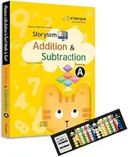 Abacus Math Book with 11 Column Characteristic Beads for Learning Addition & Subtraction, Educational Math Book with Counting Sticks for Both Kids & Adults.