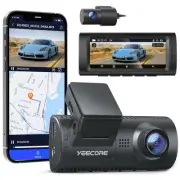 Dash Cam with WiFi GPS, Dual Front & Rear 2.5K+1080P, Hidden Car Camera with ...