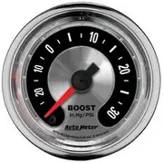 Autometer American Muscle Boost/Vacuum Gauge Electric - 30 inHg/30 PSI, 2 1/16 Inch, Full Sweep, AU1259
