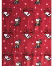 New Berkshire Blanket PEANUTS Snoopy Loves Christmas Lights Plush Throw