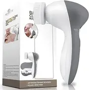 Portable Electric Facial Brush by Project E Beauty | With 3 Exfoliating Brush Heads | 360° Rotation | Deep Pore Cleansing | Travel Cleansing Brush Set with Case | Battery Powered | For Men & Women