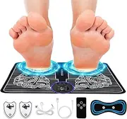 Electric Foot Massagers,Feet Massager Pad Foot Massager - Rechargeable Massage Mat, Adjustable Feet Massage Machine, EMS Massager for Discomfort & Fatigue Relief