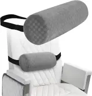 Lumbar Roll Pillow for Lower Back, Lumbar Support Foam Roll Cushion Pillowcase