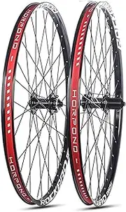 Road Bike Wheelset 26/27.5/29 Inch Road Bike Wheelset， Alloy Double Wall Rims Thru Axle Wheelsets with Sealed Bearing Disc Brake Wheelset Fit for 7-11 Speed Cassettes(Black,27.5inch)