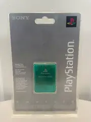 PS1 Memory Card Brand New Sealed PLAYSTATION 1 Emerald SCPH-1020 RARE