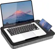 Laptop Lap Desk Table Stand for Bed w/Device Ledge & Phone Holder