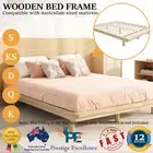 Oikiture Bed Frame Queen Double King Single Wooden Timber Base Floating Platform