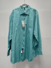 Geoffrey Beene Button Up Green Size 19 34/35 NWT