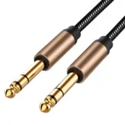 6.35mm 1/4" Male TRS to 6.35mm 1/4" Male TRS Stereo Instrument Audio Cable