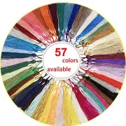57 color Fringe Tassel Hanging DIY Craft Bookmark Sewing Finishes Trim 30pcs/lot