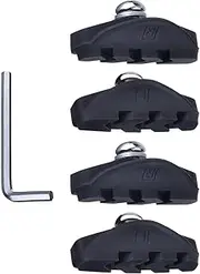 QSTDGVPW V Type Brake Blocks with Hex Nuts and Spacers, 50mm Bicycle Brake Pads Set for BMX