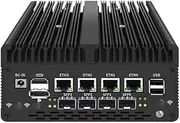 UDPTCP Fanless Mini PC I5-13420H with DDR5 M.2 Nvme 4*i226 2.5G LAN,USB,HDMI,DP,Type-c,4 * 10G SFP+,WiFi,Micro Router Appliance, AES-NI, OPNsense, NO RAM NO SSD (8GB RAM 128GB SSD)