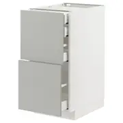 METOD / MAXIMERA base cb 2 frnts/2 low/1 md/1 hi drw, white/Havstorp light grey, 40x60x80 cm