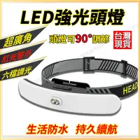 在飛比找松果購物優惠-台灣現貨 紅光警示 LED頭燈 COB頭燈 USB頭燈 頭燈