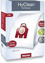 [Miele] FJM HyClean Pure Vacuum Cleaner Dustbags, Vacuum Bags for Compact C1/C2, Complete C1 and S6/S4 Vacuum Cleaners, Pack of 4