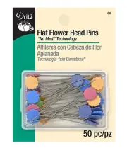 Dritz Flat Flower Head Sewing Pins 50 Count