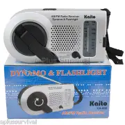 Wind-Up Dynamo Crank Emergency Survival AM / FM Band Radio & LED Flashlight