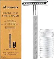 ASIPRO Classic Razor with 10 Double Edge Razor Blades for Men and Women Safety Razor Kit, Classic Razor Blade, Traditional Shaver, Classic Men's Razor