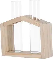 Abaodam Small Clear Glass Vase Hydroponic Planter for Flowers Elegant Decorative for Home Office Versatile Propagation Vase for
