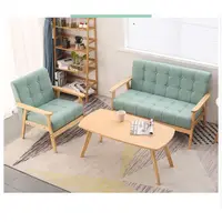 在飛比找蝦皮商城精選優惠-☞新款 北歐木沙發椅 茶桌椅 實木沙發椅 小戶型款房間簡易窄