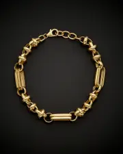 14K Italian Gold Semi Solid Fancy Bracelet NoSize NoColor