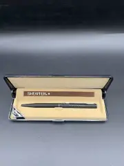 NEW Sheaffer White Dot Matte Black Ball Pen USA Engraved Blalock Ranch