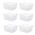 Freezer Organizer Bin, Kitchen Metal Wire Storage Basket, Pantry Cupboard Hou...